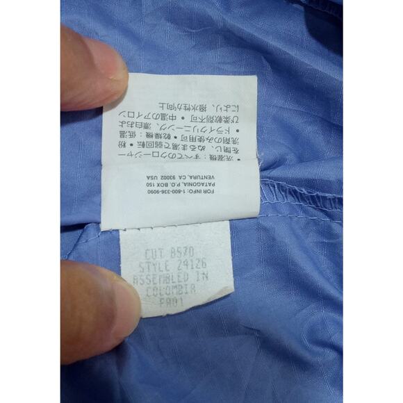 Patagonia Women's Y2K Purple Windbreaker Jacket Running Lightweight Zip Size S - Picture 11 of 11